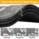 Pet Feeding Mat,Dog Cat Mat for Food and Water,Dog Bowl Waterproof Placemat with Rubber Backing,Absorbent Quick Dry Water Dispenser Mat for PetDark Gray 17"29"