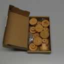 12 Pack Boho Rattan Dresser Knobs Handmade Wooden Drawer Knobs Durable Beech Wood Drawer Pulls, with 24 Screws Wicker Woven Pulls for Cabinets, Furniture