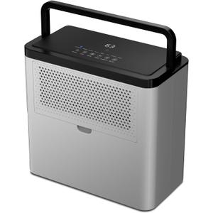 Ludatido 30 Pints Dehumidifier, Up to 1,500 Sq.Ft for Basement & RV | Compact Small Dehumidifier, Equipped with Drain Hose & Reusable Filter, Built-in Auto Shut-off