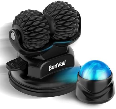 BanVall Roller Massage Ball Set for Myofascial Release, Muscles Deep Tissue Massage, Lymphatic Drainage, Wall Mountable Suction Cup for Trigger Point Therapy, Reduce Back Pain and Every Part of The Body