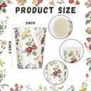 Ziliny 100 Pcs Vintage Wildflower Paper Cups 9 oz Disposable Floral Coffee Cups for Birthday Baby Shower Bridal Shower Tea Party Supplies(Elegant Floral)