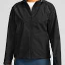 Bikewa Women's Cycling Rain Jackets Waterproof Windbreaker Lightweight Running Windproof Reflective Jacket Packable Hooded (Black, XXL)