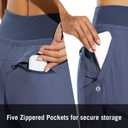 baleaf Women's Joggers Lightweight Hiking Pants High Waist 5 Zipper Pockets Quick Dry Travel Athletic UPF50+ (M)