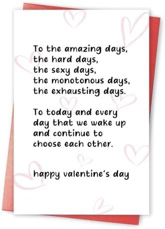 Romantic Valentines Day Card for Him Her, Heartfelt Valentines Day Card for Boyfriend Girlfriend, Cute Happy Valentines Day Gift for Husband Wife, Pack of 6 Romantic Valentines Day Card for Him Her, Heartfelt Valentines Day Card for Boyfriend Girlfriend, Cute Happy Valentines Day Gift for Husband Wife, Pack of 6