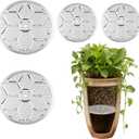 4 Packs Planter Insert for Large Pots, 10''/13" Round Planter Insert with Drainage Holes Stainless Steel Flower Pots Inserts for Indoor & Outdoor Use