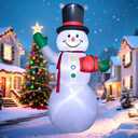 Dawdix 15FT Christmas Decor Inflatable Snowman, Blow Up Yard Decor Snowman with LED Lights & Magic Hat, Winter Outside Decorations for Yard Garden Patio Lawn Holiday Xmas Party Garden, for Him, Her