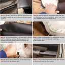 FZJDSD 2pcs Dark Gray Auto Door Panel Armrest Cover Replacement Compatible with Honda Odyssey 2011 2012 2013 2014 2015 2016 2017 Microfiber Leather Car Door Armrest Replacement Anti-Scratch