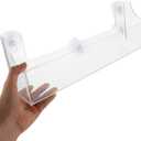 PRETYZOOM Suction Cup Refrigerator Rack Organizer Acrylic Wall Mounted Storage Shelf for Drinks Convenient Beverage Holder for Store Fridges and Home Use