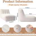 6 Pcs Inflatable Chairs for Adults, Blow up Couch with Electric Air Pump, Inflatable Chairs for Movie Night Flocking Portable Blow up Furniture Beanbag Sofa for Living Room Party (Beige)