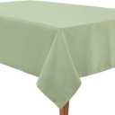 LANE LINEN Tablecloths Rectangular  Wrinkle-Resistant 60 x 84 Inch Table Covers, Stain-Free Washable Polyester Tablecloth for Dining, Kitchen, Camping & Events, Celadon Green