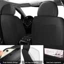 Full Set Car Seat Covers for Jeep Grand Cherokee 2000-2026 – Soft Leather Sseat Cover with Airbag Compatibility, Full Coverage & Easy Installation (Black)