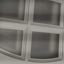 4 Pcs 20.7"×13.8" Garage Door Windows Inserts, Vinyl Window Frame and UV Resistant Acryl Glass, Garage Door Replacement Panels (Room Type)