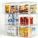 6 Pack Stackable Acrylic Storage Drawers  Clear Plastic Organizer Bins, Easy to Assemble, Suitable for Bathroom, Undersink, Kitchen, Pantry, Makeup, Medicine Organization