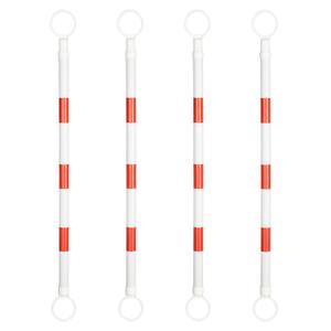 BATTIFE 4 Pack Retractable Traffic Cone Bar from 4 ft to 6.9 ft, Expandable Cone Bar for Traffic Road Parking use, White and Red, Cone Not Include