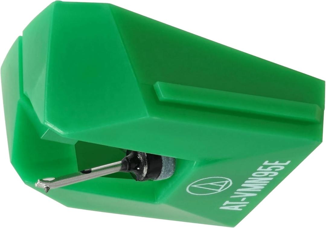 Audio-Technica AT-VMN95E Elliptical Replacement Turntable Stylus for AT-VM95 Series Cartridges, Compatible with AT-LP120X Series, AT-LP3XBT, AT-LPW40, AT-LPW50, AT-LP5X, AT-LP8X, Green