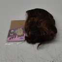 Brown Highlight Short Wavy Wig for Women Lace Hairline Bob Style Synthetic Heat Resistant - Natural Appearance for Everyday Hairstyle 12 Inch