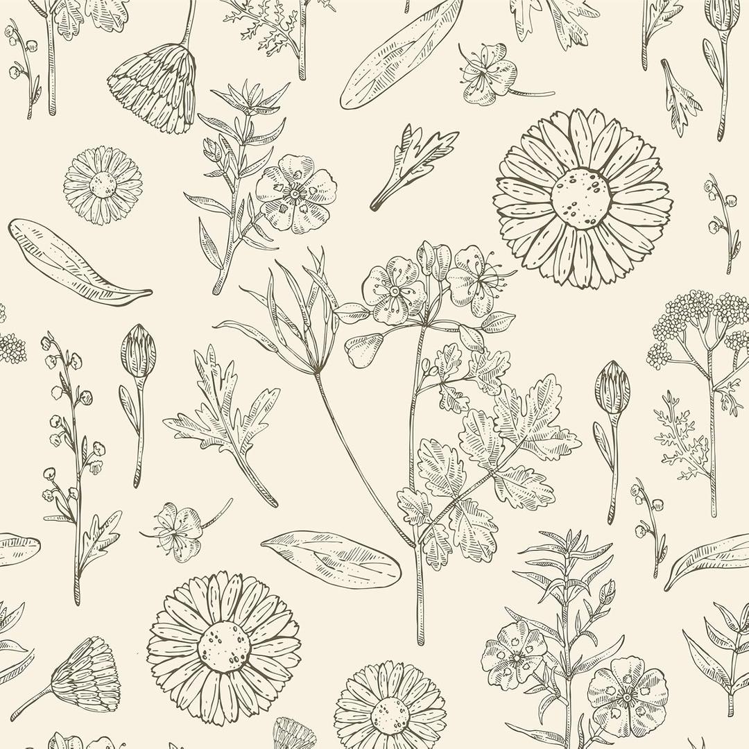 PeonyQueen Beige Floral Wallpaper Peel and Stick Wallpaper 17.3"x78.8" Boho Contact Paper for Cabinets Self Adhesive Wall Paper for Bedroom Removable Waterproof Beige and Brown Flower Leaf Wallpapers