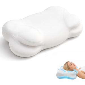 New Cloud Pillow, Ergonomic Memory Foam Pillow, Adjustable Cervical Neck Support Pillow with Breathable Pillowcase for Side Back Stomach Sleepers