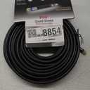 GE RG6 Coaxial Cable, 50 ft. F-Type Connectors, Quad Shielded Coax Cable, 3 GHz Digital, In-Wall Rated, Ideal for TV Antenna, DVR, VCR, Satellite, Cable Box, Home Theater, Black, 33532