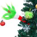 Furry Green Christmas Elf Arms With Fingers That Can Be Bent At Will, Christmas Tree Decorations