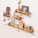 Oak Nursery Shelves, Natural Wood Nursery Floating Shelves Wall Mounted, Wall Bookshelf for Bedroom Living Room Kitchen Spice Rack,32 Inch