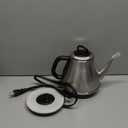 Anfilank Electric Gooseneck Kettle, 1L 1500W Fast Boil, 100% Stainless Steel BPA Free Pour-Over Coffee & Tea Kettle, Water Boiler with Auto Shut & Boil-Dry Protection, Silver