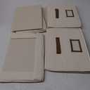 StorageWorks Large Storage Bins with Lids, Decorative Storage Boxes with Lid and PU Handles, Foldable Storage Baskets for Closet, Shelves, Stackable, Ivory, 3-Pack