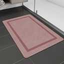 Chakme Bathroom Mat Rug 24x16, Ultra Thin Magic Mat Non Slip Quick Dry Absorbent Bath Mat for Bathroom Floor, Pink, 24"x16"