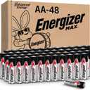 Energizer MAX AA Batteries (48 Pack), Double A Alkaline Batteries