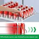 Drink Organizer for Fridge-White Automatic Pusher Glide,12oz 16oz 20oz-Soda Dispenser for Fridge-Holds up to 25 Cans, 38CM