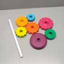 LUCKFUTURE Educational Spinning Stacking Toys, Rainbow Stacking Rings Baby Toy, Montessori Sensory Learning Toy for Girls and Boys Toddlers Toys for 1-3 Year Old