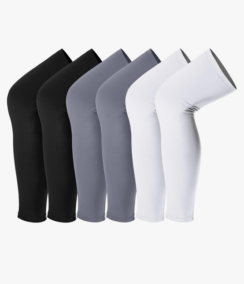 Leg Sleeves Compression Long Knee Sleeve UV Protect for Men Women Sport Basketball Football L