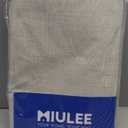 MIULEE 100% Blackout Linen Textured Curtains for Bedroom Solid Thermal Insulated Cream Grommet Room Darkening Curtains & Drapes Luxury Decor for Living Room Nursery 52 x 72 Inch (2 Panels)