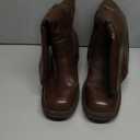 DREAM PAIRS Women's Square Toe Platform Chunky Block Heel Knee High Riding Boots (8, Dark Brown)