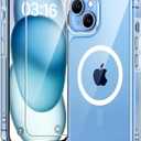 TAURI for iPhone 15 Case, [3 in 1] 1X Clear Case [Compatible with MagSafe] with 2X Screen Protector, [15 FT Military Grade Drop Protection] Shockproof Slim Phone Case for iPhone 15