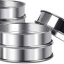 4inch English Muffin Rings, 6pcs Double Rolled Stainless Steel Crumpet Tart Rings for Baking