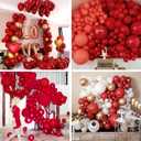 PartyWoo Maroon Balloons 100 pcs Different Sizes of 36 18 12 10 5 Inch Dark Red Burgundy Ruby Red Balloon Arch Kit Garland for Graduation Valentine's Day Wedding Anniversary Party Decorations Red-Y75