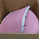 Home Office ChairErgonomic Mesh Desk Chair with Adjustable Lumbar Support, Flip-up Arm Rocking Swivel, Mid-Back Comfy Computer Chair (White-Pink)