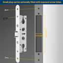 2 Point Bolt Mortise Lock Used for Pella Storm Door Handle Set (Only Lock Body), Storm Door Lock Replacement Part Fits Pella, Screw Hole Center Spacing: 7-1/4 ", 2 Bolts Spacing:2-1/2 ".(White)