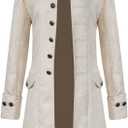 H&ZY Men Steampunk Vintage Jacket Halloween Costume Retro Gothic Victorian Frock Coat Uniform (3X-Large)
