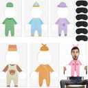 6 Set Baby Shower Games Party Favors, Gender Reveal Games Feed Me with 6 Pcs Kt Boards and 6 Pcs Eye Patches for Funny Baby Shower Party Activities Supplies(Gender-Neutral,Multicolor)