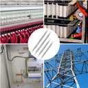 2 x 10pcs Universal Automotive Ground Straps, 10/12 inch Engine Ground Strap Kit Braided Copper Ground Straps Automotive Ground Strap Wire Ground Strap Connectors for Most Cars (Silver)