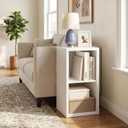 2-Cube Bookshelf, Cubicle Shelf Bookcase with Open Back, Position Reversible Book Shelf, 15 x 16 x 30, for Home Office, Living Room, White, 2 Tier