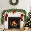 6 FT 4Pcs Christmas Norfolk Pine Garlands, Real Touch Pine Garland, Winter Artificial Greenery Xmas Garland for Holiday, Table, Wall, Fireplace, Mantel, Indoor & Outdoor Decoration (4 Pack, 6 FT)