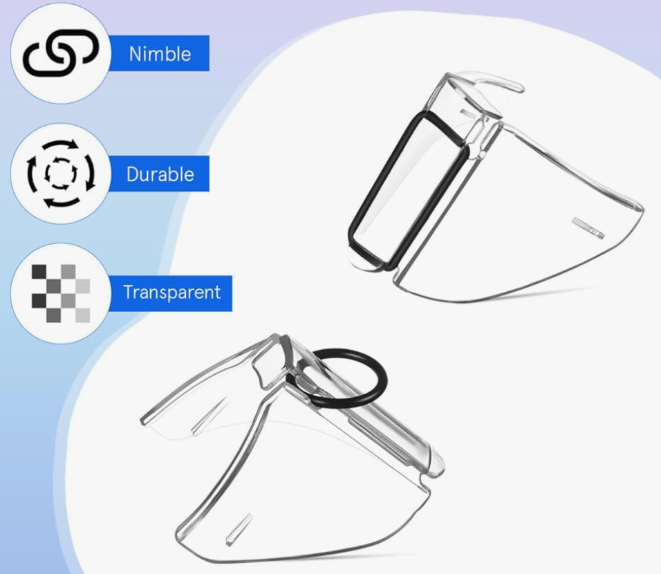 Pair Flank Protector Sunglasses Eyeglasses - Clip on Glasses Protective Cover Clear Side Shield Metal Eye Glasses