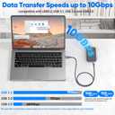 USB A to USB C Data Cable 10ft Long, USB 3.2 Gen 2 TypeA 10Gbps High Speed Data Transfer Cord 3A Charging USB-A to USB-C for PS5 Xbox Switch iPhone 17/16/15 Android Phones Camera Computer Laptop