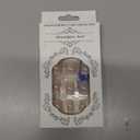 Ombre Press on Nails Short Square Fake Nails Gradient Nude Pink False Nails with Designs White French Tip Glossy Glue on Nails Full Cover Acrylic Stick on Nails for Women Girls Manicure 24 Pcs (Style-12)