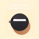 2 x Cute Case Cover Compatible with AirPods 3rd with Carabiner Keychain Hook,Funny Unique 3D Soft Silicone Shockproof Protective Skin Case Cover for Airpod 3rd Case-Biscuits (Black)