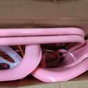 3-in-1 Toddler Swing Set, Indoor & Outdoor Baby Swing Heavy Duty Swing Set with Foldable Metal Stand for Aged 6 Months to 10 Years Old, Easy to Assemble and Store (Pink)