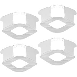 4PCS Bed Sheet Holder with Lock Strips, Heavy Duty Open Corner Bedsheet Clips with Straps Mattress, Easy Installation, Keep Sheets Firm and Tight, No More Loose Sheets (Milky White)